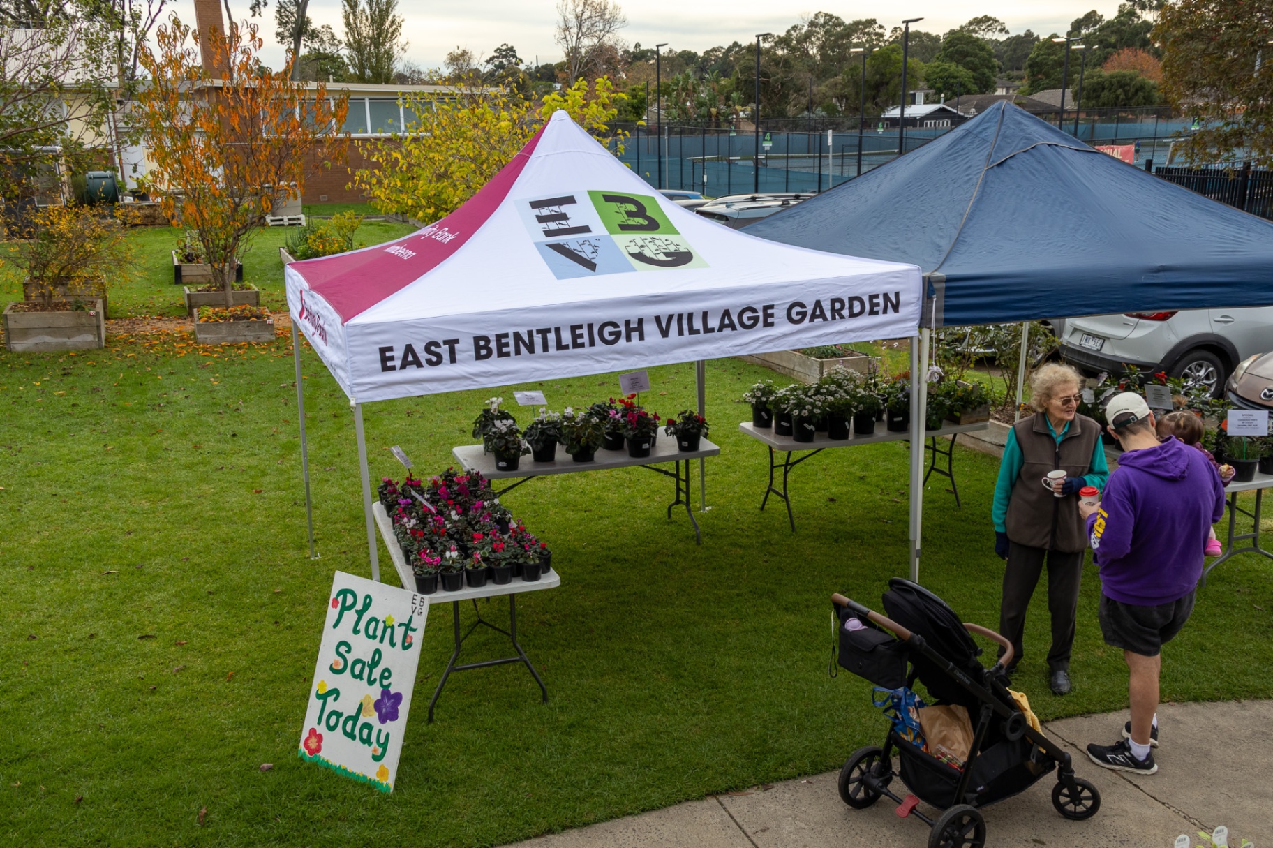 Community gardeners gathered together